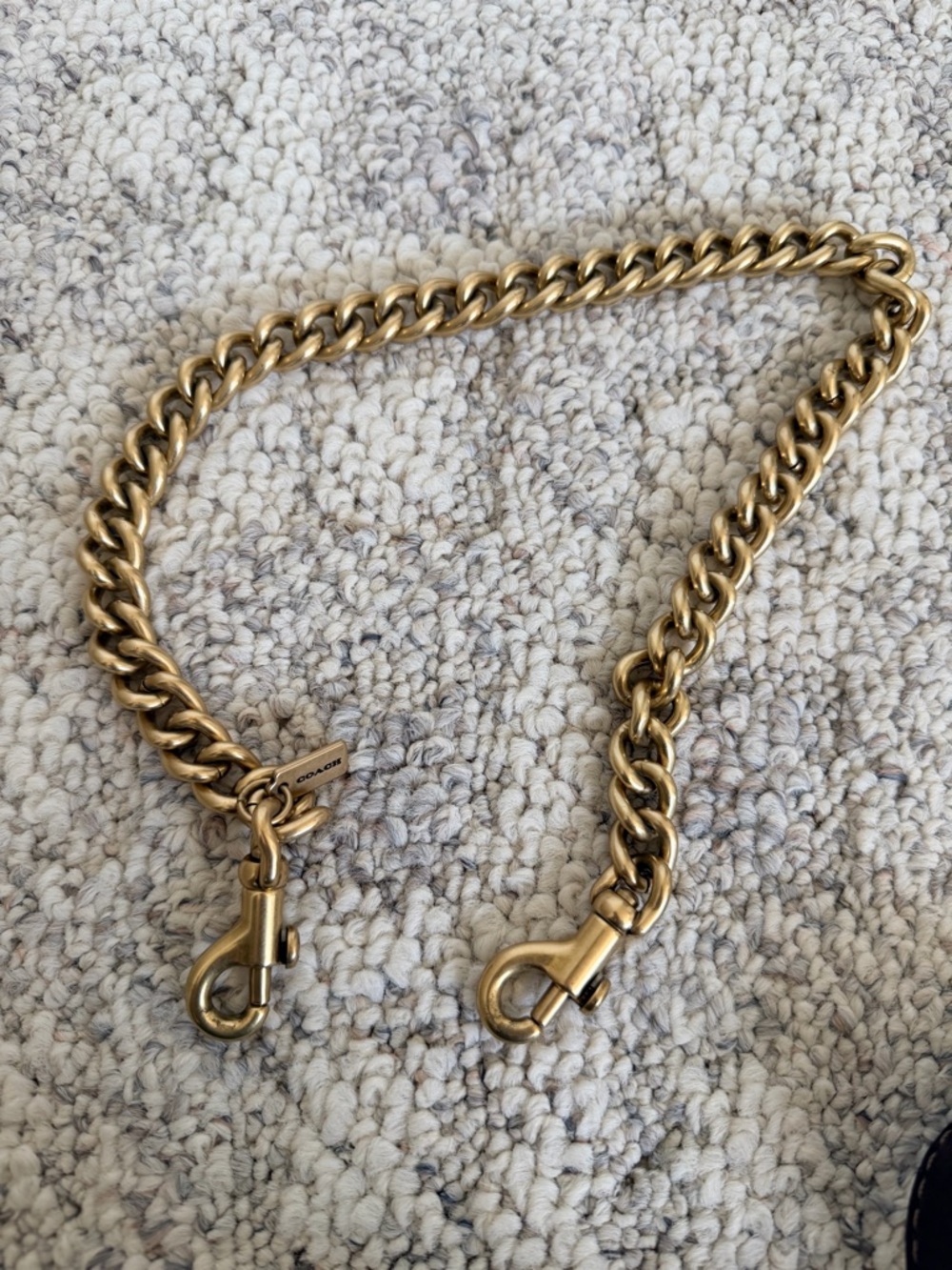 Coach Gold chunky Chain Strap